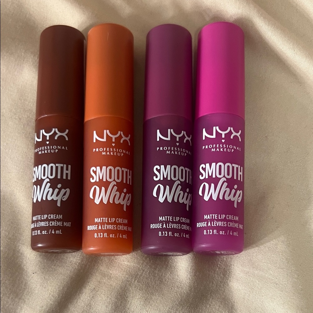 NYX Smooth Whip Matte Lip Cream Collection - Brown, Orange, Purple, Pink